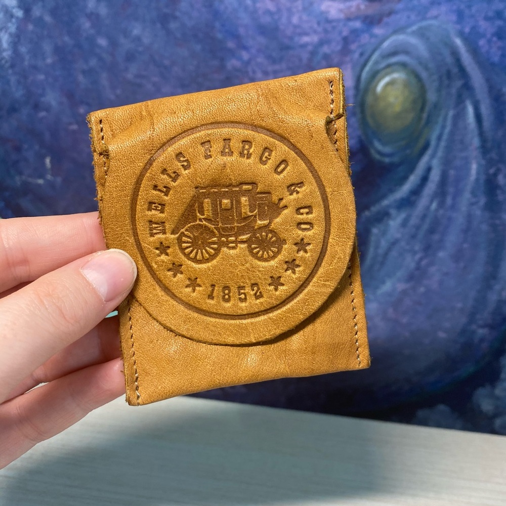 Vintage Leather Wells Fargo Pouch